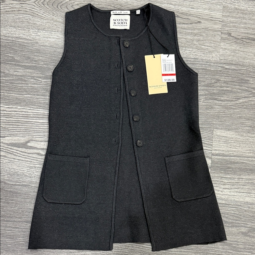 Scotch & Soda Charcoal Buttoned Vest
